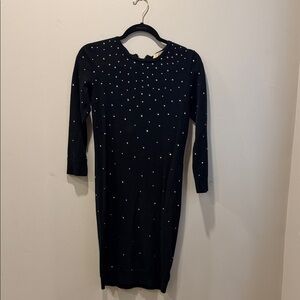 MICHAEL Michael Kors Black Studded Long Sleeve Dress